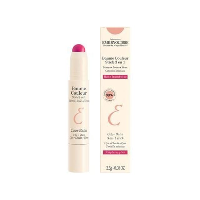 Embryolisse Color Balm 3-In-1 Stick Raspberry Pink 2,5 g | Smink - Läppar - Läppstift | Apoteka
