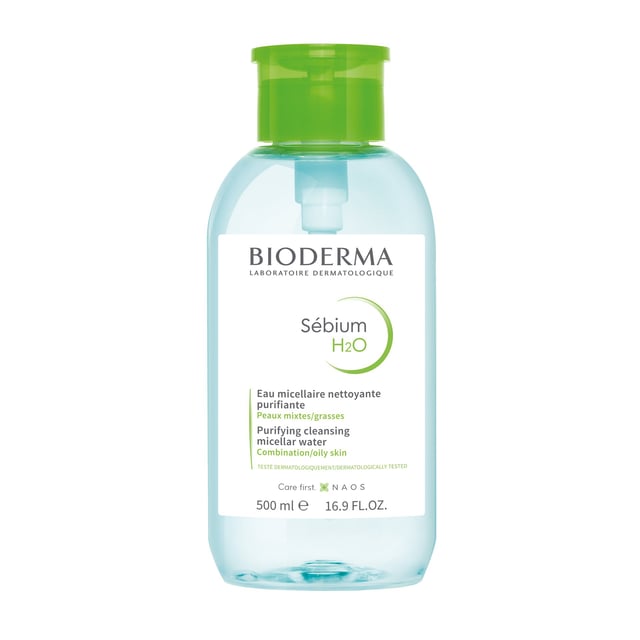 Bioderma Sebium H2O Pump 500 ml | Hudvård - Ansiktsvård - Ansiktsrengöring - Micellärvatten | Apoteka