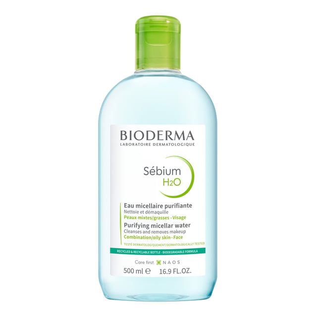 Bioderma Sébium H2O 500 ml | Hudvård - Ansiktsvård - Ansiktsrengöring - Micellärvatten | Apoteka