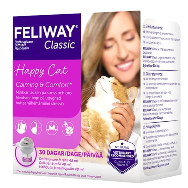 Feliway Classic Doftavgivare & Refill 48 ml | Djur - Rädsla & oro - Lugnande för katt | Apoteka