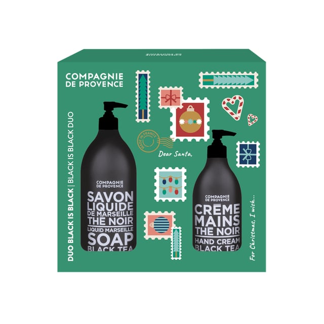 Compagnie De Provence Black Is Black Duo 500 ml + 300 ml | Hudvård - Händer & fötter - Handvård - Handkräm,Hudvård - Händer & fötter - Handvård - Handtvål | Apoteka