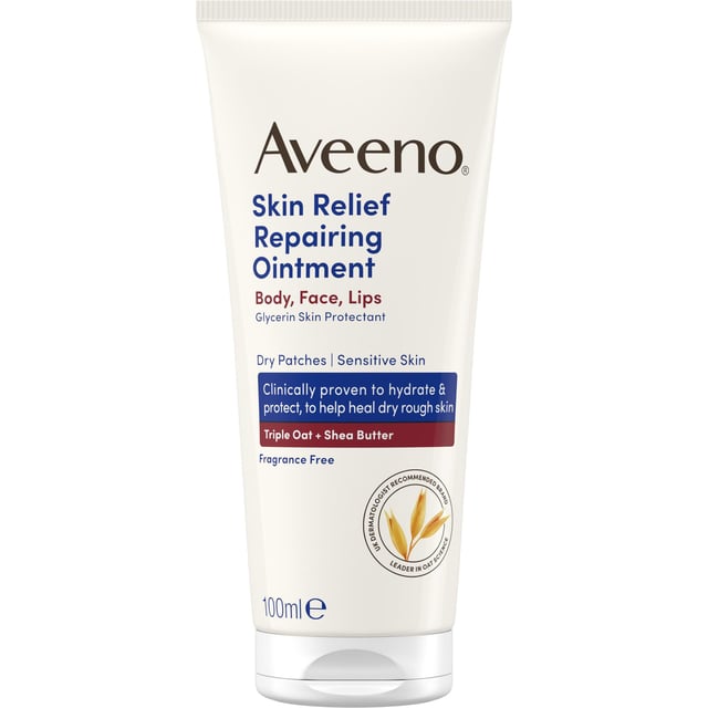 Aveeno Skin Relief Reparing Ointment 100 ml | Hudvård - Ansiktsvård - Ansiktskräm - 24-timmarskräm,Hudvård - Ansiktsvård - Läppbalsam & läppskrubb,Hudvård - Kroppsvård - Hudkräm & bodylotion | Apoteka