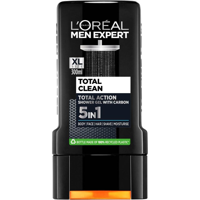 LOréal Men Expert Pure Carbon Total Clean Shower Gel 300ml | Hudvård - Hudvård för män - Kroppsvård för män - Duschtvål & bodylotion | Apoteka