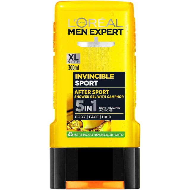 LOréal Paris Men Expert Invincible Sport duschgel för känslig hud 300 ml | Hudvård - Hudvård för män - Kroppsvård för män - Duschtvål & bodylotion | Apoteka