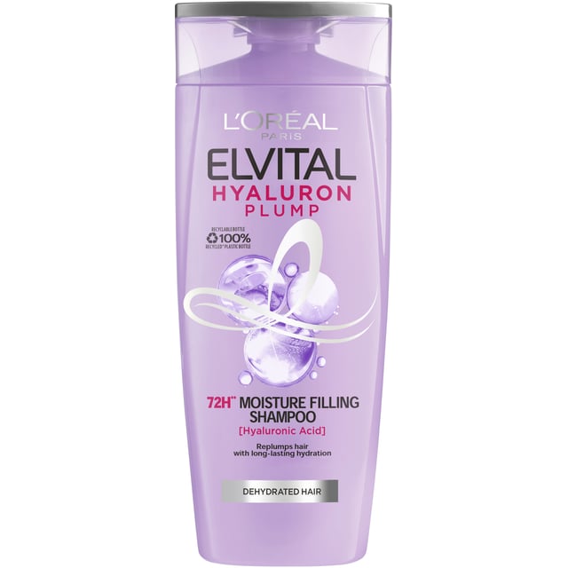 LOréal Paris Elvital Hyaluron Plump 72H Moisture Filling Shampoo 250 ml | Hårvård - Schampo - Schampo för torrt hår | Apoteka