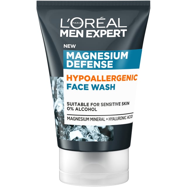 LOréal Men Expert Magnesium Defence Hypoallergenic Face Wash 100 ml | Hudvård - Ansiktsvård - Ansiktsrengöring | Apoteka