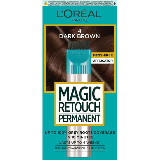 LOreal Paris Magic Retouch Permanent 4 Dark Brown | Hårvård - Hårfärg - Utväxt,Hårvård - Hårfärg - Permanent hårfärg | Apoteka