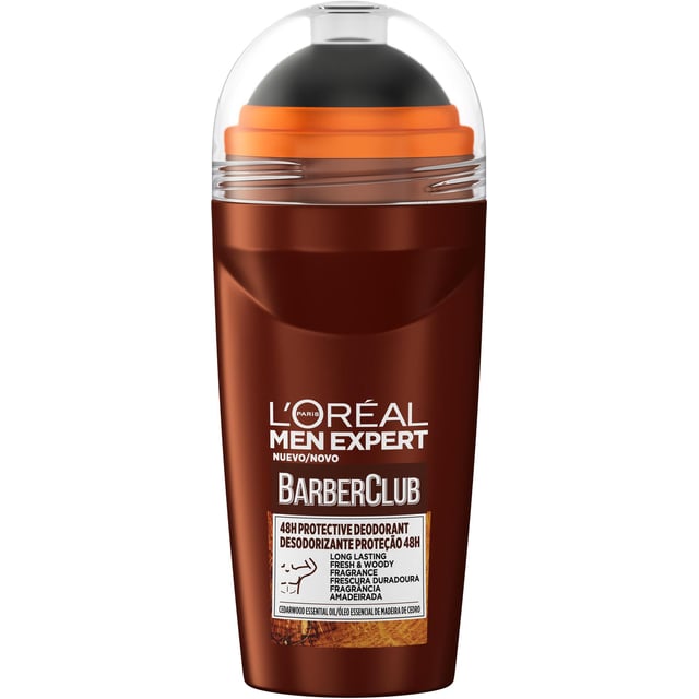 LOréal Barber Club 48H Protective Deodorant Roll-On 50ml | Hudvård - Hudvård för män - Kroppsvård för män - Deodorant | Apoteka