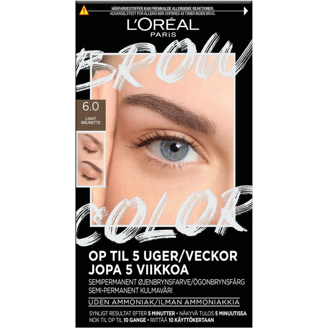 LOréal Paris Brow Color Kit 6.0 Light Brunette 30 ml | Smink - Ögonbryn - Ögonbrynsfärgning & ögonfransfärgning | Apoteka