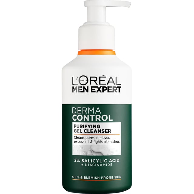 LOréal Paris Men Expert Derma Control Anti-Blemish Cleanser 260 ml | Hudvård - Hudvård för män - Ansiktsvård för män - Ansiktsrengöring | Apoteka