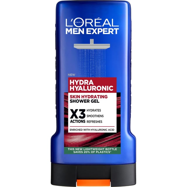 LOréal Paris Men Expert Hydra Hyaluronic Duschgel för normal hud 300 ml | Hudvård - Hudvård för män - Kroppsvård för män - Duschtvål & bodylotion | Apoteka