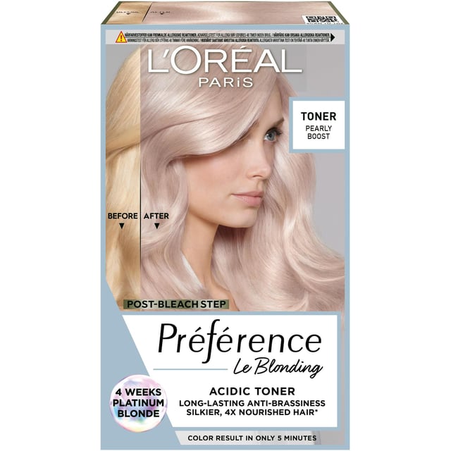 LOréal Paris Préférence Le Blonding Acidic Hair Toner For Bleached Hair 02 Pearly Boost | Hårvård - Hårfärg - Toning | Apoteka