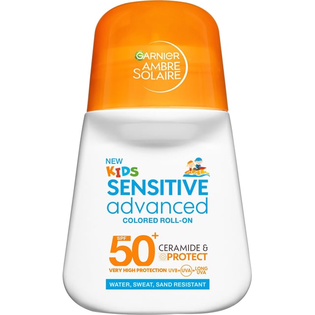 Garnier Ambre Solaire Sensitive Advanced Kids Roll-On SPF50+ 18 g | Baby, barn & förälder - Solskydd för barn - Solkräm för barn | Apoteka