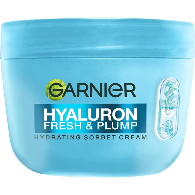 Garnier Hyaluron Fresh & Plump Hydrating Sorbet Cream 85 ml | Hudvård - Ansiktsvård - Serum - Hyaluronsyraserum,Hudvård - Ansiktsvård - Ansiktskräm - 24-timmarskräm,Hudvård - Ansiktsvård - Ansiktskräm - Dagkräm | Apoteka
