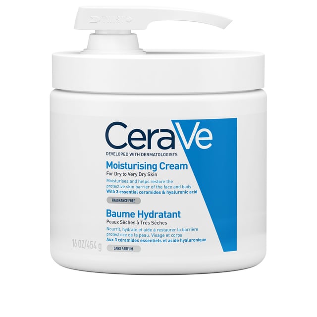 Cerave Moisturising Cream Med Pump 454 g | Hudvård - Ansiktsvård - Ansiktskräm - 24-timmarskräm,Hudvård - Ansiktsvård - Ansiktskräm - Nattkräm,Hudvård - Ansiktsvård - Ansiktskräm - Dagkräm,Hudvård - Kroppsvård - Hudkräm & bodylotion | Apoteka