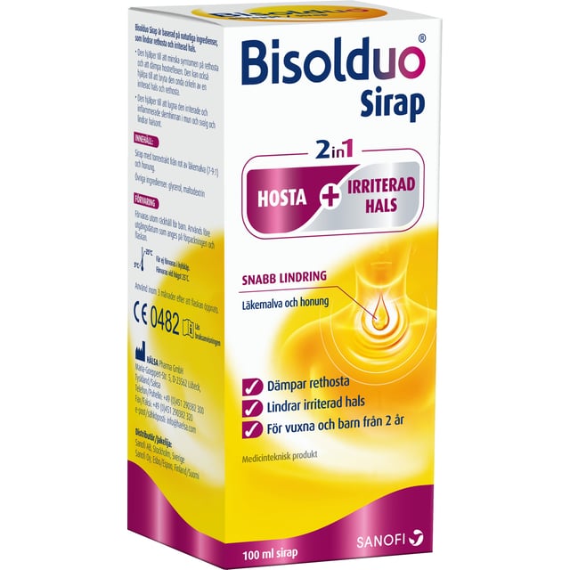 Bisolduo Sirap 100 ml | Baby, barn & förälder - Lilla apoteket - Förkylning hos barn - Hosta hos barn,Förkylning - Hosta - Hostmedicin - Torrhosta & rethosta | Apoteka