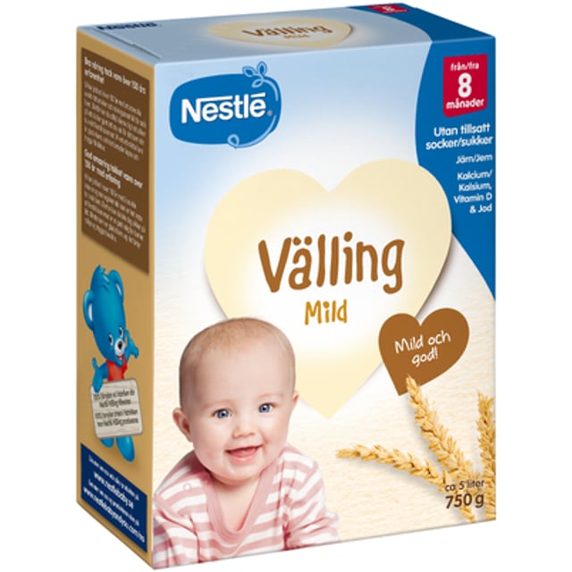 Nestlé Fullkornsvälling Mild 8 månader 750 g | Mat & dryck - Barnmat - Välling,Baby, barn & förälder - Barnmat - Välling | Apoteka