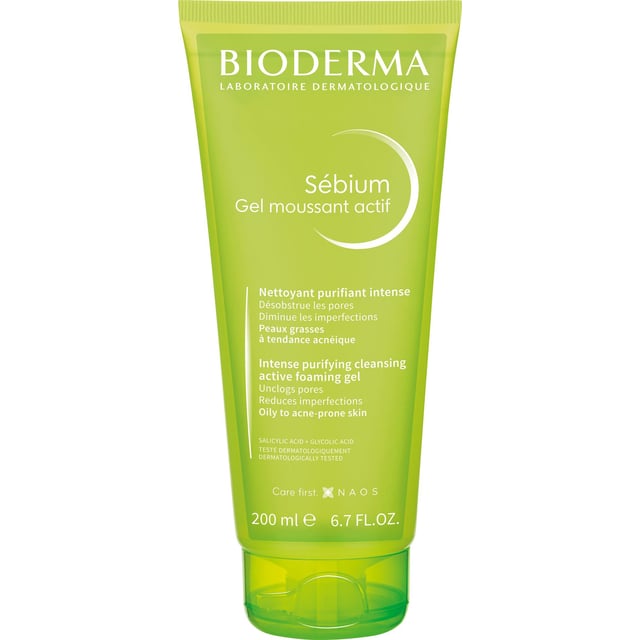 Bioderma Sebium Gel Moussant Actif 200ml | Hudvård - Ansiktsvård - Ansiktsrengöring - Rengöringsgel | Apoteka