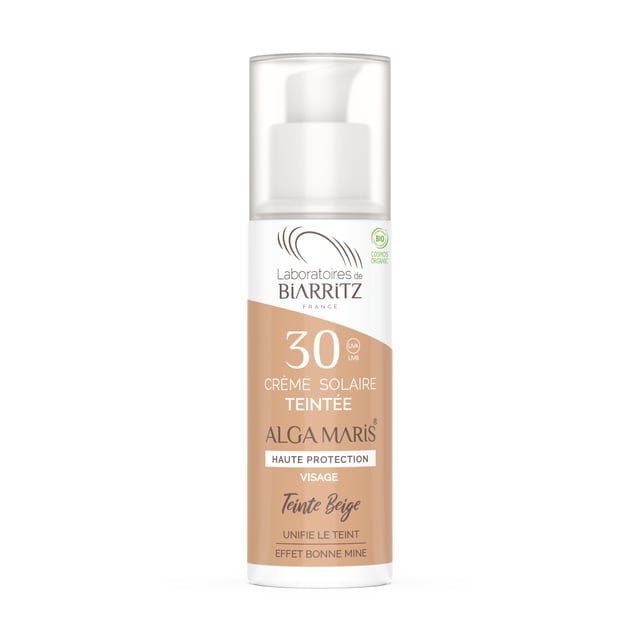 Laboratoires de Biarritz Tinted Face Sunscreen SPF30 Beige 50 ml | Hudvård - Solskydd - Solskydd för ansikte | Apoteka