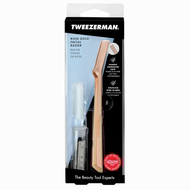 Tweezerman Retail Facial Razor Rose Gold | Hudvård - Rakning & hårborttagning - Rakblad | Apoteka