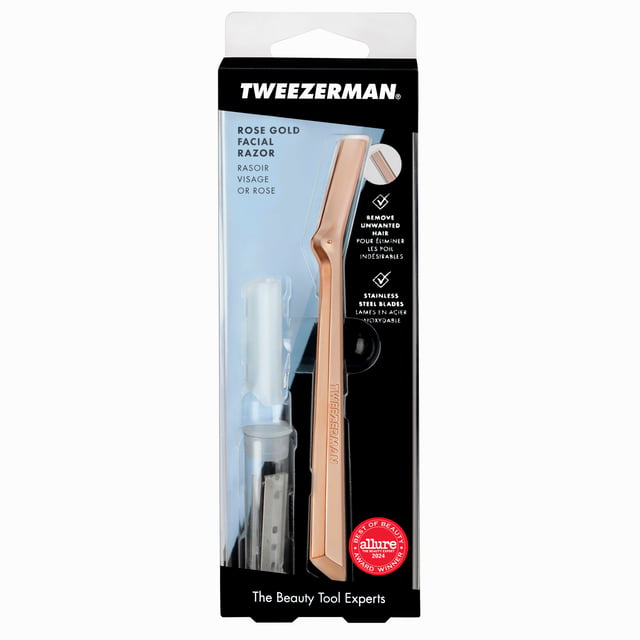 Tweezerman Retail Facial Razor Rose Gold