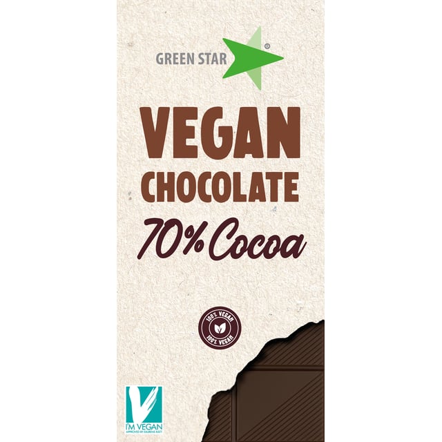 Green Star Vegan Chocolate 70% 90 g | Mat & dryck - Snacks & godis - Choklad | Apoteka