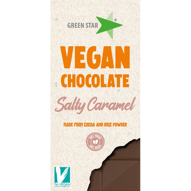 Green Star Vegan Chocolate Salted Caramell 90 g | Mat & dryck - Snacks & godis - Choklad | Apoteka