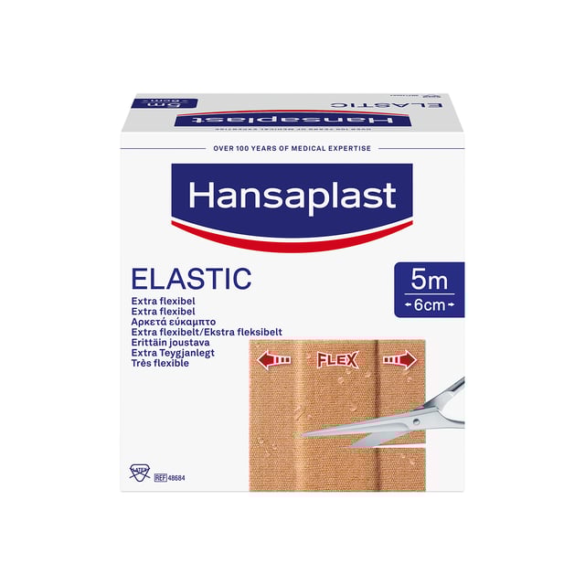 Hansaplast Elastic Big Pack 5m x 6cm 1 st | Sår, bett & stick - Sår - Plåster - Universalplåster | Apoteka
