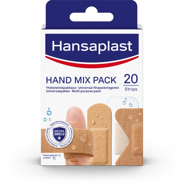 Hansaplast Hand Mixpack 20 plåster | Sår, bett & stick - Sår - Plåster - Universalplåster | Apoteka