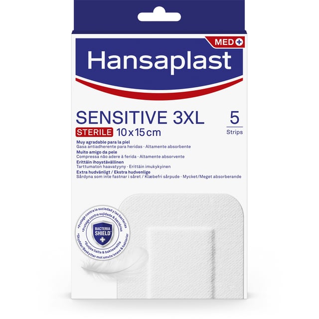 Hansaplast Sensitive 3XL Sterila Plåster 5 st | Sår, bett & stick - Sår - Plåster - Universalplåster | Apoteka