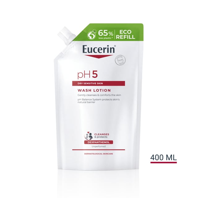 Eucerin Washlotion Refill Oparfymerad 400 ml | Hudvård - Kroppsvård - Bad & dusch - Duschkräm & duschtvål | Apoteka
