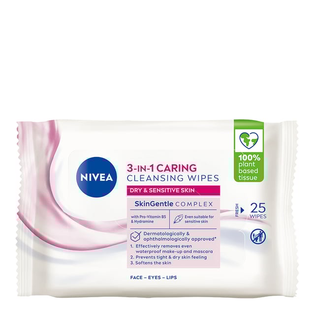 NIVEA Ansiktsservetter Gentle Cleansing Wipes 25 st
