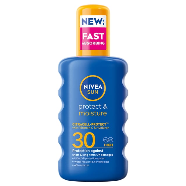 NIVEA SUN Protect & Moisture Sun Spray SPF 30 | Hudvård - Solskydd - Solskydd för kroppen | Apoteka