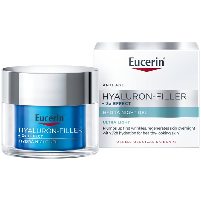 Eucerin Hyaluron-Filler + 3x Effect Hydra Night Gel 50 ml | Hudvård - Ansiktsvård - Ansiktskräm - Nattkräm | Apoteka