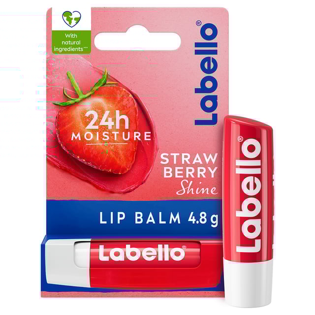 Labello Läppbalsam Strawberry Shine Lip Balm 4,8 g | Hudvård - Ansiktsvård - Läppbalsam & läppskrubb | Apoteka