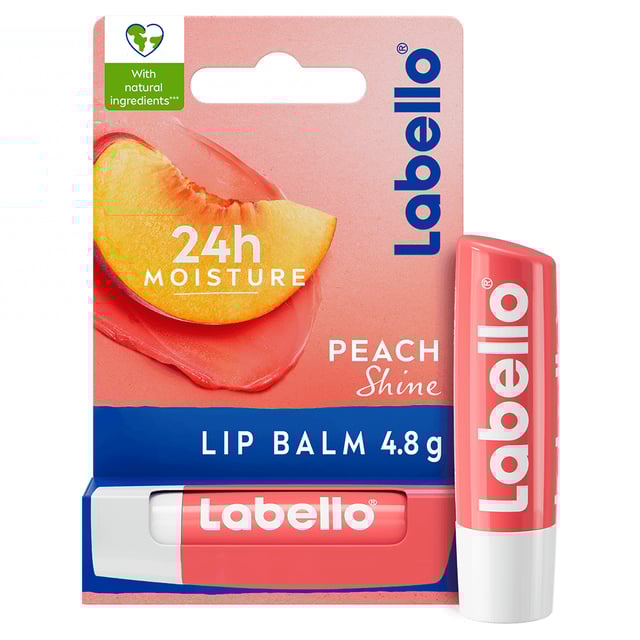 Labello Läppbalsam Peach Shine Lip Balm 4,8 g