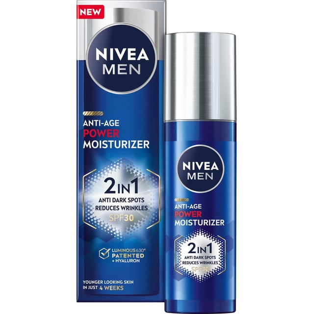 NIVEA MEN Anti-Age Power 2in1 Moisturiser SPF30 50 ml | Hudvård - Ansiktsvård - Ansiktskräm - Dagkräm med SPF | Apoteka