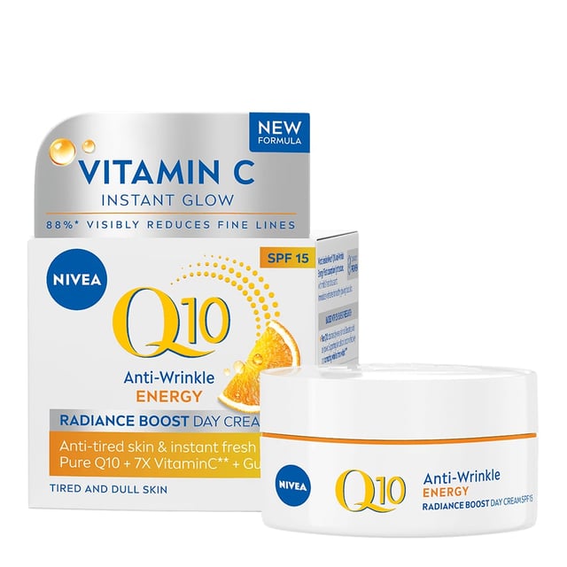 NIVEA Dagkräm Q10 Energy Healthy Glow Day Cream SPF15 50 ml | Hudvård - Ansiktsvård - Ansiktskräm - Dagkräm med SPF | Apoteka