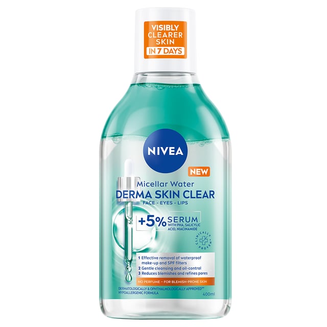 NIVEA Micellar Water Derma Skin Clear 400 ml | Hudvård - Ansiktsvård - Serum - Niacinamidserum,Hudvård - Ansiktsvård - Ansiktsrengöring - Micellärvatten | Apoteka