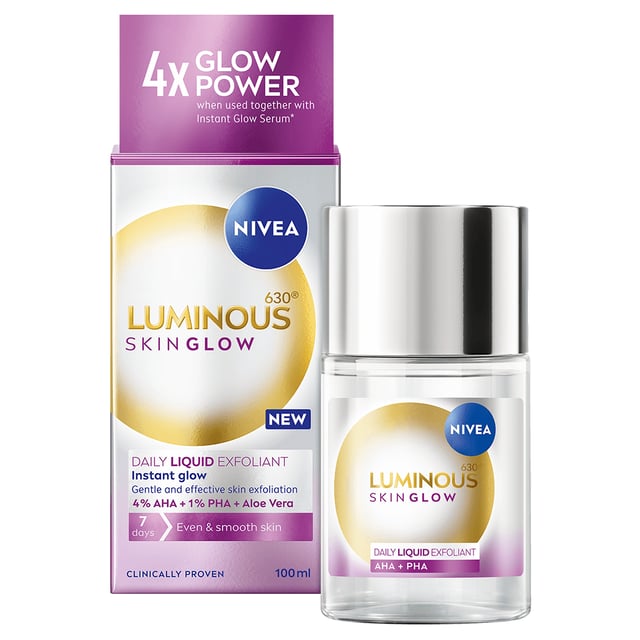 NIVEA Luminous630 Skin Glow Daily Liquid Exfoliant 100 ml | Hudvård - Ansiktsvård - Ansiktspeeling & ansiktsskrubb | Apoteka