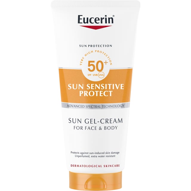 Eucerin Sun Sensitive Protect Gel Cream SPF 50+ 200 ml | Hudvård - Solskydd - Solskydd för kroppen,Hudvård - Solskydd - Solskydd för ansikte | Apoteka