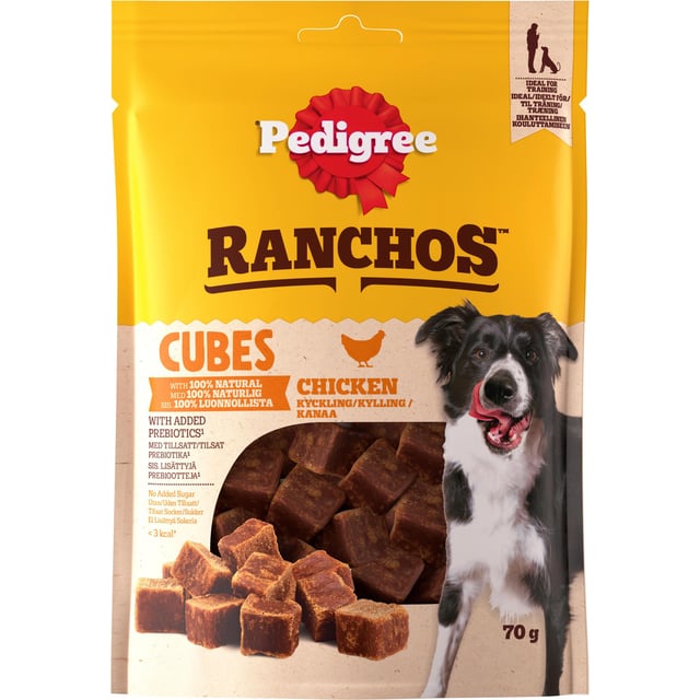 Pedigree Ranchos Cubes Chicken 70 g