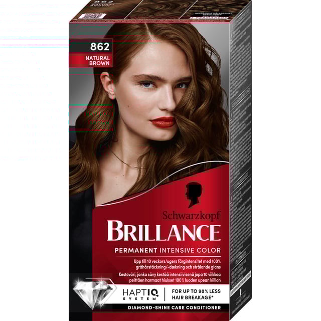 Schwarzkopf Brillance Hårfärg 862 Naturbrun | Hårvård - Hårfärg - Permanent hårfärg | Apoteka