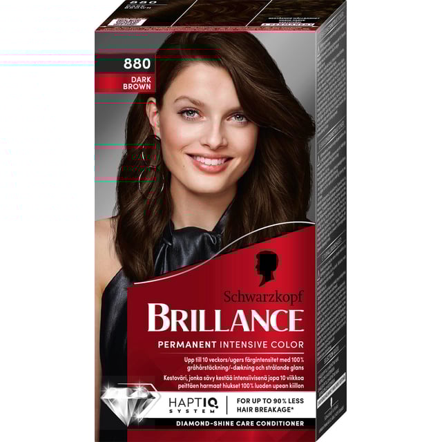 Schwarzkopf Brillance 880 Dark Brown | Hårvård - Hårfärg - Permanent hårfärg | Apoteka