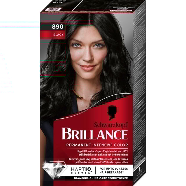 Schwarzkopf Brillance 890 Black | Hårvård - Hårfärg - Permanent hårfärg | Apoteka