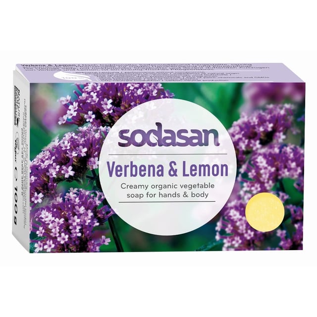 Sodasan Verbena & Citron Eko Tvål Hand & Kropp 100 g | Hudvård - Händer & fötter - Handvård - Handtvål,Hudvård - Kroppsvård - Bad & dusch - Duschkräm & duschtvål | Apoteka