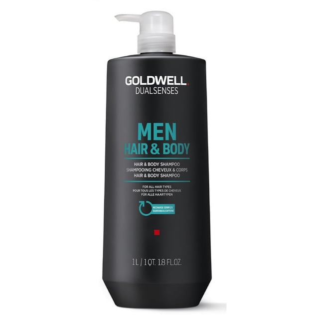 GOLDWELL Dual Senses Men Hair & Body Shampoo 1000 ml | Hudvård - Hudvård för män - Kroppsvård för män - Duschtvål & bodylotion,Hudvård - Kroppsvård - Bad & dusch - Duschkräm & duschtvål,Hårvård - Schampo - Schampo för torrt hår,Hårvård - Hårvård för män | Apoteka
