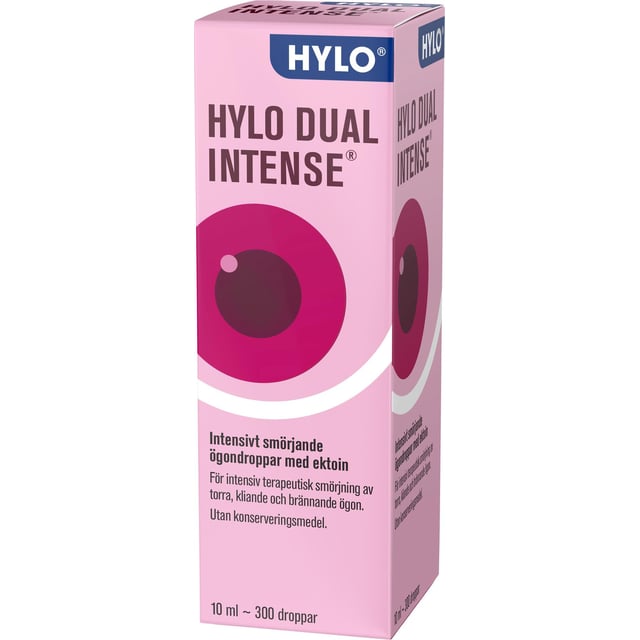 HYLO DUAL INTENSE Intensivt smörjande ögondroppar med ektoin 10ml | Ögon & öron - Ögon - Torra ögon - Ögondroppar utan konserveringsmedel,Ögon & öron - Ögon - Torra ögon - Smörjande ögondroppar | Apoteka