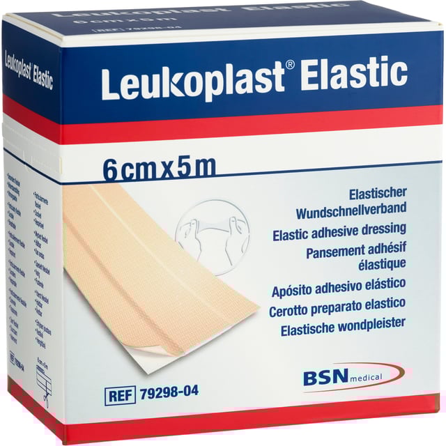 Leukoplast Elastic 6 cm x 5 m | Sår, bett & stick - Sår - Bandage,Sår, bett & stick - Sår - Kirurgtejp | Apoteka