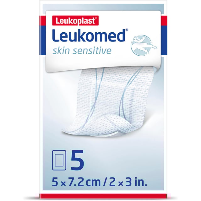 Leukoplast Leukomed Skin Sensitive S 5 st 5x7,2 cm | Sår, bett & stick - Sår - Förband | Apoteka